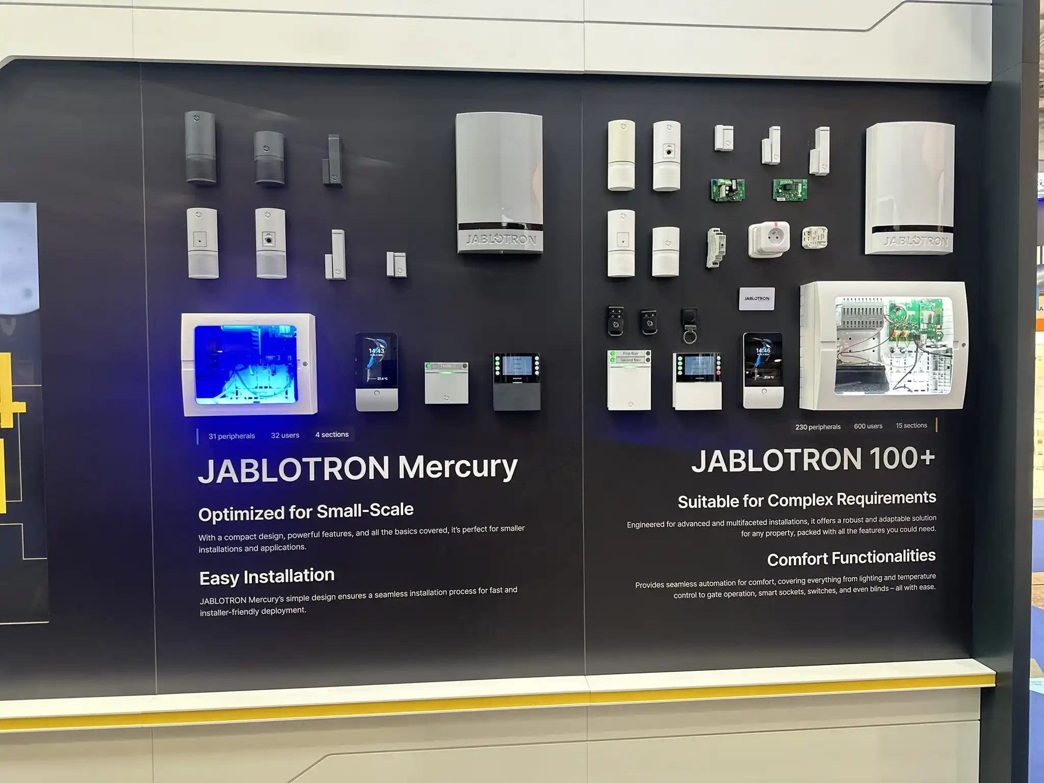 JABLOTRON Alarmanlage mit Mercury und 100+ Komponenten